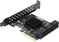 ASHATA PCIe 6 portos SATA 3.0 bővítőkártya SSD és HDD-hez 6