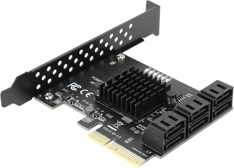 ASHATA PCIe 6 portos SATA 3.0 bővítőkártya SSD és HDD-hez