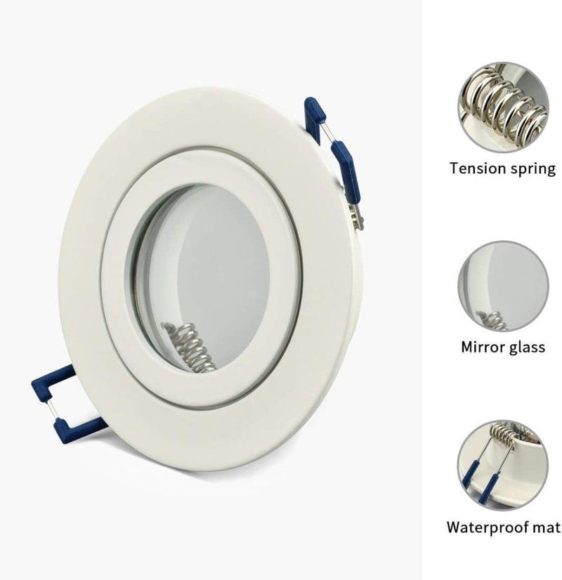 Süllyeszthető GU10 LED spotlámpa keret szett, 3 darabos