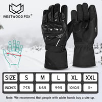 WESTWOOD FOX Vízálló Téli Motoros Kesztyű - Érintőképernyős, Könnyű, Meleg Védőkesztyű Férfiaknak és Nőknek, BMX, ATV, UTV és Hegyi Kerékpár 6