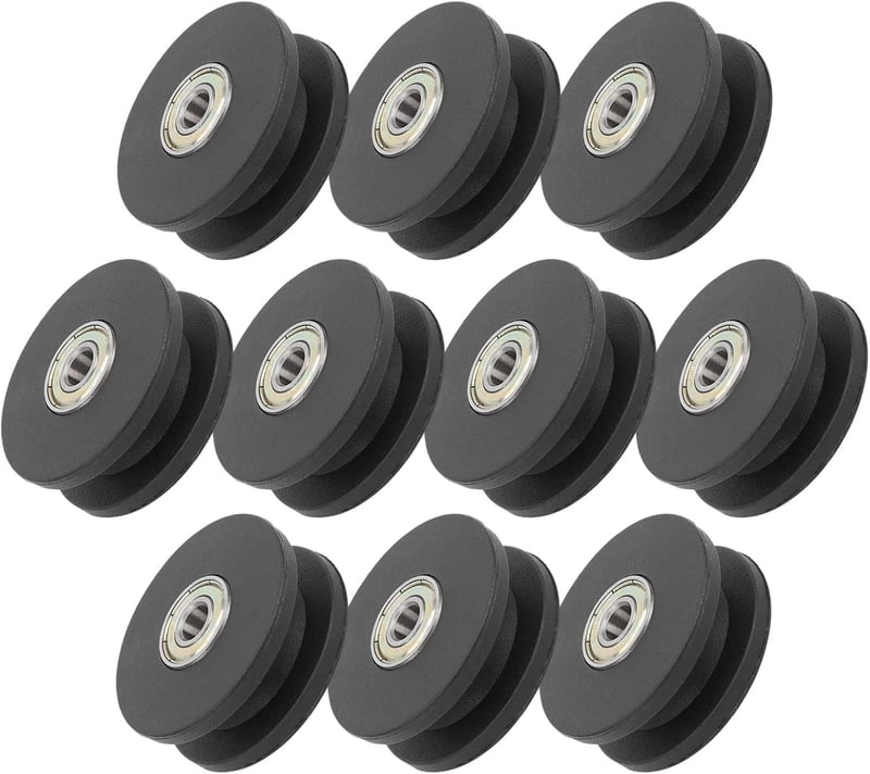 Fitnesz géphez való 50 mm-es nylon csapágyas görgő, 10 db-os szett