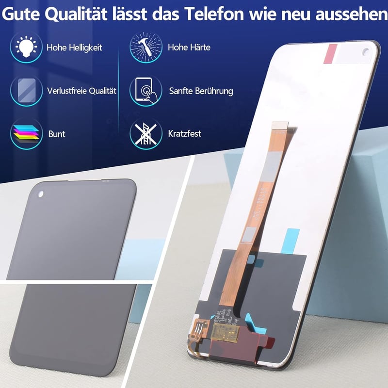 RongZy LCD Kijelző Oppo A72 5G/A73 5G/A53 5G Telefonokhoz - Érintőképernyős Digitalizáló Csereképernyő Szerelőkészlettel, Fekete