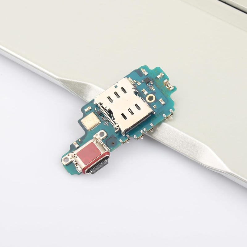 YHX-OU Samsung Galaxy S22 Ultra 5G Töltőcsatlakozó Alkatrész - Mikrofon és Audio Jack Flex Kábel Szerelőkészlettel - SM-S908B Modellekhez