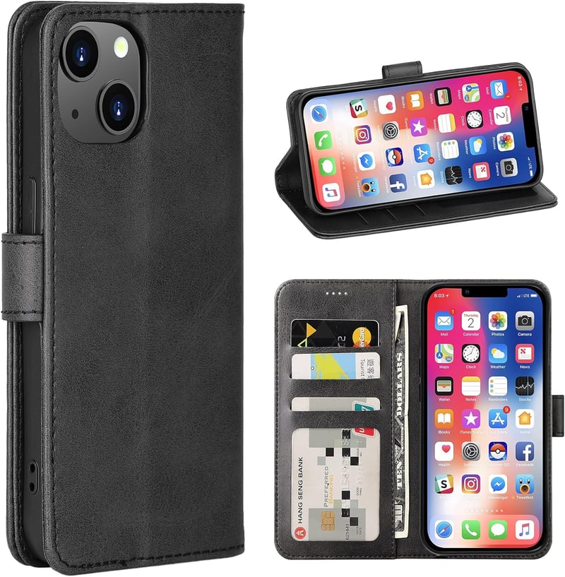 iPhone 13 mini Cresee Bőr Pénztárcás Flip Tok