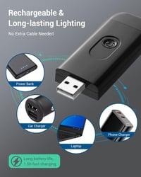 BootyBay Újratölthető Olvasólámpa Csíptetővel - USB-s Könyvlámpa 4 Fényerőszinttel, Kék Fény Szűrővel, 2 Színben, Utazáshoz és Éjszakai Olva 3