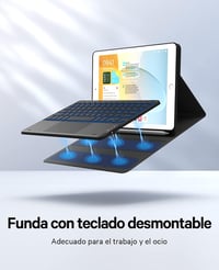 Earto iPad billentyűzet 7 színű háttérvilágítással, 10.2" iPad 9/8/7 generációhoz, fekete 6
