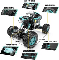 CROBOLL 1:12 Emelhető RC Monster Truck, 20km/h, Kék - Fiúknak 3-8 éves korig 6