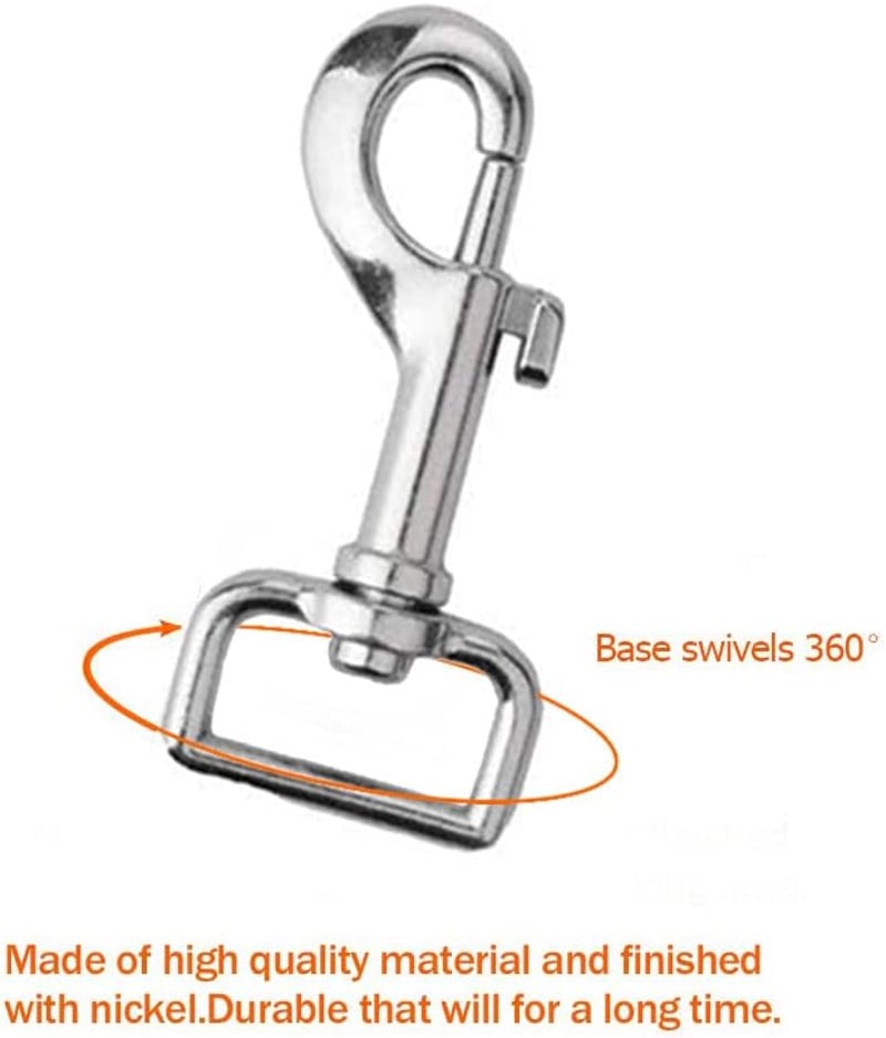14db 65mm-es ezüst forgó karabiner kutyapórázhoz, hegymászáshoz