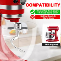 KitchenAid dagasztókar - rozsdamentes acél spirál tartozék 4.5/5QT robotgéphez, mosogatógépben mosható 4