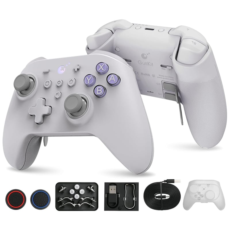 GuliKit KK3 Max Bluetooth Kontroller - Hall Effekt Joystick, Állítható Ravaszok, Cserélhető Paddlek, Switch/OLED/PC Kompatibilis, Drift-ment