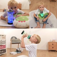 Lightzz Dinoszaurusz Gyerek Kulacs 3D LED Világítással - 14oz/397ml BPA-mentes Tritan - Iskolai, Túra, Kemping Ivópalack Fiúknak 3-15 Évesek 6