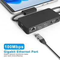 Microsoft Surface Dokkoló 12az1-ben, 3 Kijelzős, 4K HDMI és VGA Portokkal 6