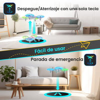 DEERC D23 Mini Drón - Távirányítós Quadcopter 5 LED Móddal, Visszatérés Funkcióval, Magasságtartással, 360° Flip, Védett Propellerekkel és 2 6
