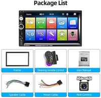 Podofo 2 DIN 7" Autórádió Érintőképernyővel - iOS/Android Mirror Link, Bluetooth, FM, USB, Tolatókamera, Kormányvezérlés 7