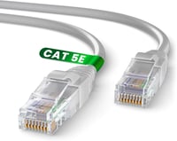 Mr. Tronic 5m-es Cat5E Ethernet kábel, gyors internethez, RJ45 csatlakozóval, szürke 1