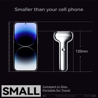 Yoose Mini Elektromos Borotva Férfiaknak - Vízálló, USB-C, 2 Sebességes, Ezüst 2