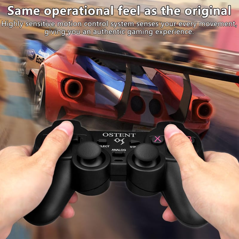Sony PlayStation kompatibilis vezetékes kontroller, dupla rezgéssel - PS1/PS2/PSX