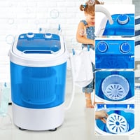 Display4top Kompakt Mini Mosógép 3kg Kapacitással, Kék 2