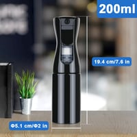 Fekete URAQT 200ml-es Hajformázó Vízpermetező Spray Flakon Fodrászoknak 3