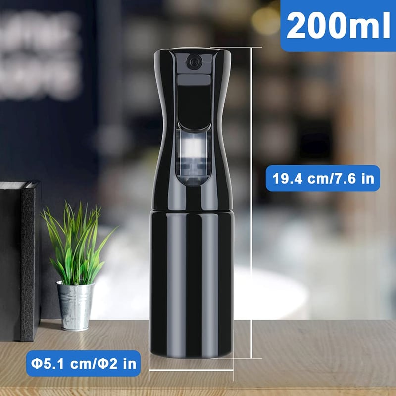 Fekete URAQT 200ml-es Hajformázó Vízpermetező Spray Flakon Fodrászoknak