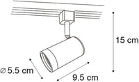 Qazqa Jeana modern fehér LED spotlámpa sínrendszerhez, GU10 foglalattal 4