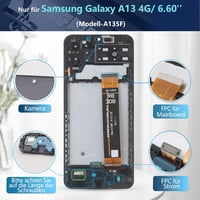 RongZy Samsung Galaxy A13 4G/A135F/A137 Kijelző Csere Érintőképernyővel - Fekete Kerettel + Szerszámkészlet Telefonjavításhoz 2