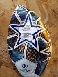 Futbalová lopta Hy-Pro UEFA Champions League, veľkosť 5, bielo-modro-zelená, oficiálne licencovaná tréningová a zápasová lopta pre deti aj dospelých 2