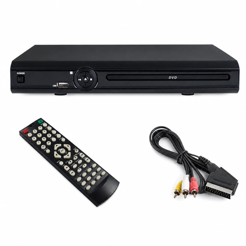 DVD player Majestic HDMI-579 cu ieșire HDMI MPEG-4 și intrare USB — defect, pentru piese: nu pornește (stare: vezi imaginea 2)