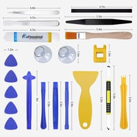 RealPlus 30 részes mini mágneses csavarhúzó készlet - 8 Torx, 16 feszítőszerszám, mágnesező eszköz - Telefonokhoz, tabletekhez, órákhoz, PS4 7