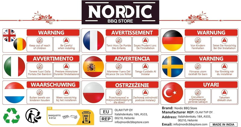 Nordic Bbq Store Állítható Zsírfelfogó Tálca (51-61 cm) Biltema, Lucifer, Napoleon, Landmann és Más Grillekhez, Univerzális Grill Kiegészítő