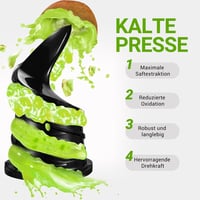 AMZCHEF Nagy Nyílású Automata Gyümölcs- és Zöldségprés, 1.8L, Hidegpréselés, Fekete 7