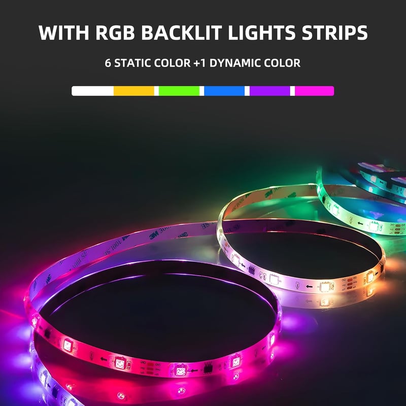 RGB Sminktükör LED Világítással - 65*56 cm - 15 Fényerőszintű Hollywood Tükör 3 Színhőmérséklettel, Érintésvezérléssel