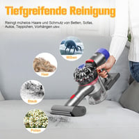 RUKHOOL Mini Turbina Fej Dyson V7 V8 V10 V11 V15 Porszívókhoz - Matrac, Kanapé, Autóülés Tisztító Kefe Poratka és Allergén Eltávolító - Style 1 3