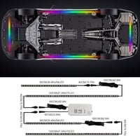 ConBlom RGB LED Autó Alváz Világítás Szett - 47 és 35 Hüvelykes Neon Fénycsíkok, Hanggal és Applikációval Vezérelhető, 210 Üzemmód, 16 Milli 2