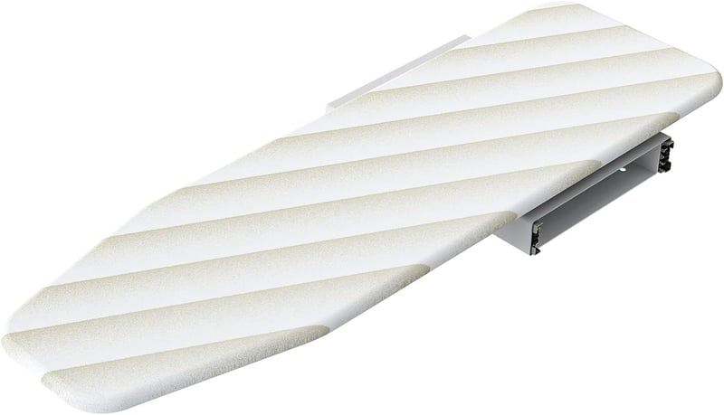 ybaymy 180° Forgatható Összecsukható Vasalódeszka - Kihúzható Fiókos Kivitel Szekrénybe, Mosókonyhába, Helytakarékos, 95x30x9 cm