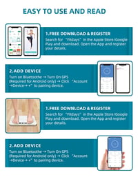 Healthkeep Bluetooth Fürdőszobai Mérleg - 13 Testérték Elemzés, BMI, Testzsír, Izomtömeg Mérés, Digitális Kijelző, 180kg Teherbírás, Fehér 5