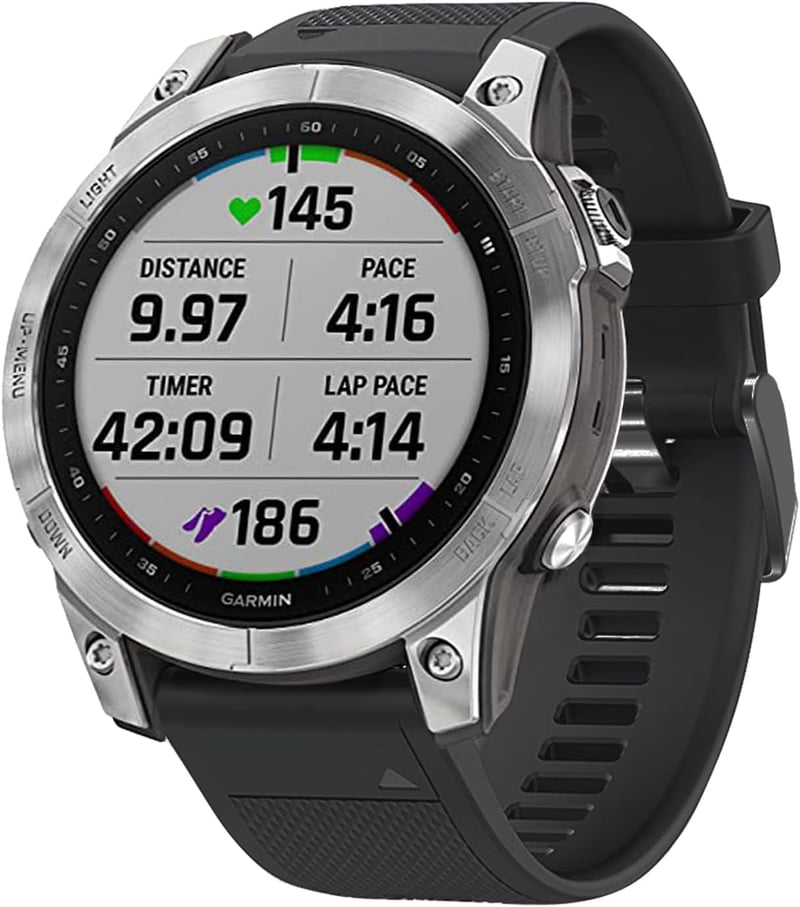 Garmin Fenix fekete szilikon óraszíj - strapabíró cserepánt