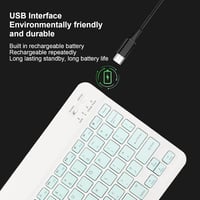Yunseity 10"-es ultravékony Bluetooth billentyűzet és egér szett tabletekhez - Zöld 4