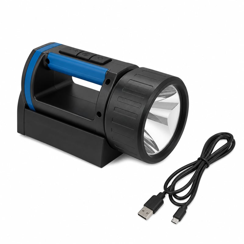Proiector manual cu LED Ansmann cu acumulator de 5200 mAh, încărcare micro USB, 3 — defect, pentru piese: acumulator defect (stare: vezi a 2-a imagine)