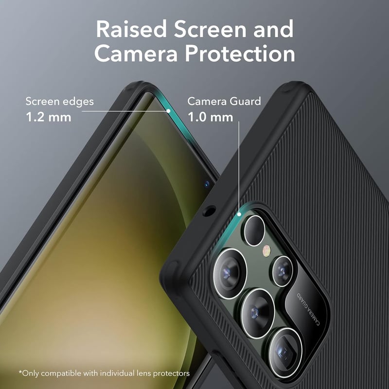 Samsung Galaxy S23 Ultra védőtok - ESR Boost ütésálló, 3 állványos, vezeték nélküli töltést támogató tok, fekete