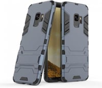 Samsung Galaxy S9 Páncél Védőtok Állvánnyal - Fekete/Szürke Hibrid TPU+PC 2