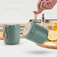 Zöld 400ml-es Rozsdamentes Acél Ételtermosz Kanállal - Bébiételhez, Leveshez 3