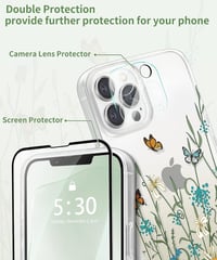 iPhone 13 Pro Max Virágos Átlátszó Védőtok Kameravédelemmel 5