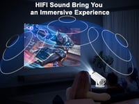 Magcubic Hordozható 4K Projektor - 200 ANSI, WiFi6, Bluetooth 5.4, 130" Képernyő, Automatikus Keystone, Android 14.0, Otthoni Mozi - black 6