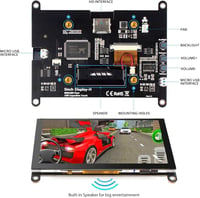 Raspberry Pi 5 hüvelykes érintőképernyős monitor - ELECROW 800x480 kijelző 5