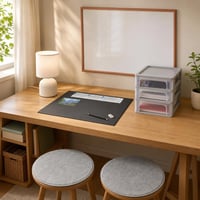 Študijný kútik Leckehős: podložka + organizér + lampa + tabuľa + 2x vankúš 1