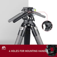 EVUMO Dupla Panoráma Állványfej - 360° Forgó Videófej Kamerákhoz, 8 kg Teherbírás, Arca-Swiss Kompatibilis, DSLR, Okostelefon, Alumínium, 52 6
