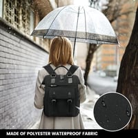 LOVEVOOK Vízálló Iskolatáska 15,6" Laptoptartóval - Fekete Hátizsák Adatkábel Csatlakozóval Egyetemistáknak, Utazáshoz, Irodai Használatra 5