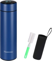 Flintronic 500ml-es LED kijelzős termobögre, kék - intelligens hőmérséklet-kijelzéssel 8