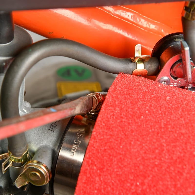 RUTUT 38mm Univerzális Piros Légszűrő Motorkerékpárhoz, ATV-hez, Quadhoz, 50-150cc GY6 Motorokhoz